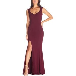 Dress the Population Burgundy Gown